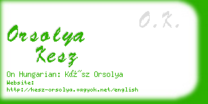 orsolya kesz business card